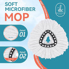 12 Pack Mop Replacement Heads for O-Ceda Mop Replace Head EasyWrin Spin Mop - Image 3