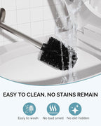 Toilet Brush and Holder Set, 2 Pack Stainless Steel Toilet Bowl Brush - Image 5