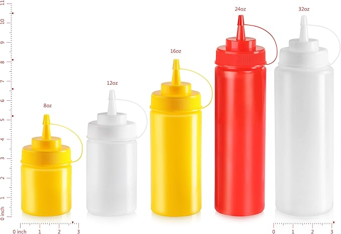 New Star Foodservice 533746 Squeeze Bottles, Wide Mouth, 32 oz - Image 5