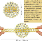 2 Pack Crystal Flower Curtain Tiebacks – Decorative Spring Wire Buckle Clips - Image 5