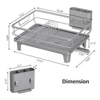 Dish Drying Rack for Kitchen Counter, Space-Saving Dish Rack, Sink Kitchen - Image 9