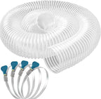 Qucship PVC Dust Collection Hose 4" x 10', Puncture-Resistant, Flexible Clear - Image 8