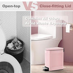 TrashAid Pink Bathroom Trash Can, 1.6 Gallon Stainless Steel Small Garbage Can - Image 6