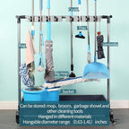 broom and mop holder put wet mops movable Commercial mop rack cleaning tool - Image 2
