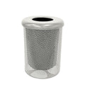 COATEDOUTDOORFURNITURE RFT-P-Gry Heavy Duty Round Trash Receptacle by CoatedOutdoorFurniture