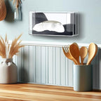 Amazing Abby Acrylic Glove Box Holder, Wall-Mounted Glove Dispenser, Floating - Image 3