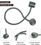 Hion Magnetic Curtain Tiebacks Gray Blue 6 Pack, Curtain Tiebacks Buckles - Image 2