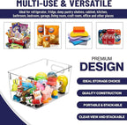 Clear Plastic Storage Bins, Pantry Organizers and Storage Containers Fridge - Image 5