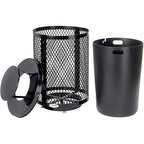 Global Industrial Outdoor Diamond Steel Trash Can - Image 2