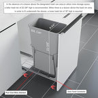 Dowell B15 Aluminum Base Wastebasket Pullout - Image 7