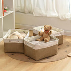 Storage Basket Fabric Sturdy Canvas Storage Bins Organizer - Image 2