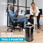 65 Liter / 17 Gallon Open Top Trash Can, Elegant Black Finish - Image 5