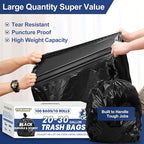 20-30 Gallon Trash Bags Black - Image 3
