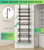 Over The Door Pantry Organizer, Pantry Organization and Storage, 8-Tier Deep - Image 3