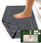 Pearl Linens Pack of 6 Washable Cotton Bath Mat 18x25 - Image 5