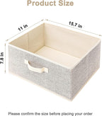 Storage Baskets, 15.7 Inch Woven Fabric Bins, Storage Cubes - Image 2