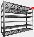 65" W Garage Shelving Heavy Duty, 6 Tier Garage Shelves, Adjustable Storage - Image 4