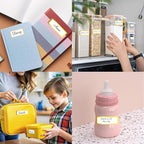Gold Labels Stickers, Removable Blank Labels Gold Border, Self-Adhesive - Image 6