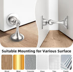 Probrico Brushed Nickel Magnetic Door Stoppers - Image 6
