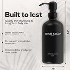 Black Glass Hand and Dish Soap Dispenser Set by Brighter Barns - Image 3