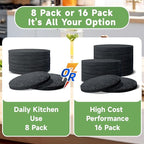 6.7 Inch Charcoal Filters for 8 Pack Kitchen Countertop Compost Bins- Extra - Image 6
