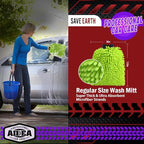 AIDEA Car Wash Mitt Microfiber, 2PK-Scratch-Free& Lint-Free, Premium Chenille - Image 2
