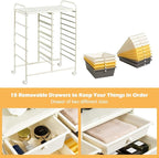 GOFLAME 15-Drawer Rolling Storage Cart, Utility Cart - Image 6
