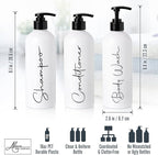 Alora 16oz Refillable Shampoo and Conditioner Dispenser Bottles - Image 3