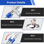 Replacement Handle for Swivel mop, 360° Swivel Adjustment, Reinforced Locking - Image 4
