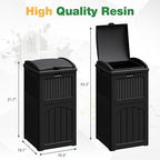 Flamaker 30 Gallon Trash Can, Resin Outdoor Garbage Can - Image 5
