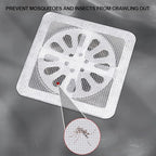 60PCS Disposable Shower Drain Cover Hair Catcher Shower Drain Mesh Stickers - Image 5