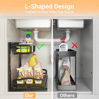 AceMining Under Sink Organizer, 2 Pack Pull-Out Under Cabinet Organizer - Image 7