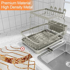 Dish Drying Rack for Kitchen Counter, Two-Tier Dish Rack - Image 5