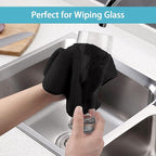HOMEXCEL Black Microfiber Cleaning Cloth, 8 Pack Cleaning Towels - Image 6