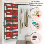 Over The Door Organizer 5 Tiers, Extra Large Behind Door Storage of 10 - Image 6