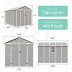 UDPATIO Outdoor Storage Shed 7.5x10.7 FT - Image 5