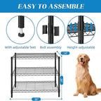 3-Shelf Adjustable Metal Shelf Wire Shelving Unit Storage Rack Display Shelf - Image 3