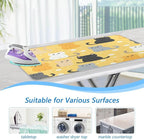 Yellow Polka Dot Cat Ironing Mat Thickened Ironing Blanket Travel Portable - Image 5