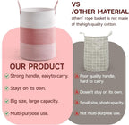 CLHMILY&Z 100L Laundry Basket Round Storage Rope Basket - Image 6