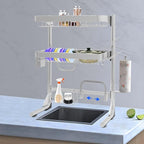 Over The Sink Dish Drying Rack, 2-Tier Stainless Steel Dish Drainer - Image 3