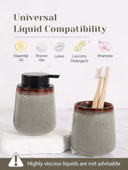 INGOFIN Ceramic Lotion Dispenser - 12 oz Refillable Hand Soap Dispenser Bathroom - Image 8