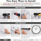 Black 5 Racks and 4 Hooks Mop and Broom Holder Wall Mount, Broom Organizer - Image 4
