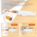 Jiayi Push to Open Door Catches Heavy Duty 2 Pack Push Opener Door Latch - Image 3