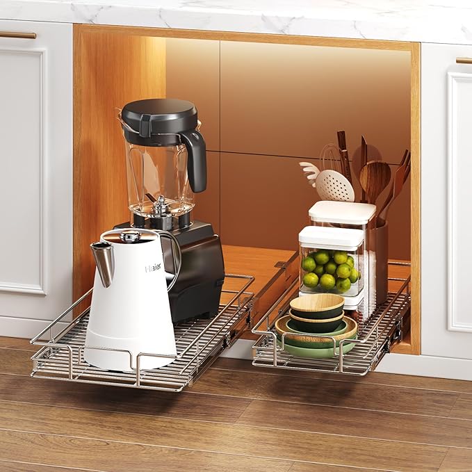 Pull Out Cabinet Organizer 16½" W x 21½" D, Heavy Duty Cabinet Pull Out Shelves - Image 6