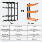 Lumber Storage Rack, Upgrade Cantilever Folding Lumber Rack Wall Mount - Image 3