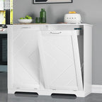 VECELO Double Tilt Out Kitchen Trash Bin Cabinet Dog Proof Garbage Can by VECELO