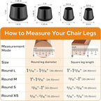 24 PCS Silicone & Felt Chair Leg Floor Protectors - Image 2