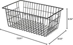 SANNO Freezer Baskets Wire Storage Baskets Closet Baskets Bin Farmhouse - Image 8
