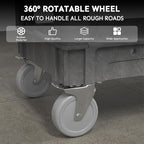 Utility Cart on Wheels, 1000 lbs Capacity Rolling Service Cart, 40 x 17 Inch - Image 3