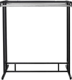 MyGift Black Stainless Steel Freestanding Garment Rack, Heavy Duty Double Rod - Image 5